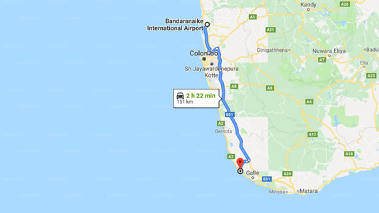 Privater Transfer vom Flughafen Colombo (CMB) nach Dodanduwa City