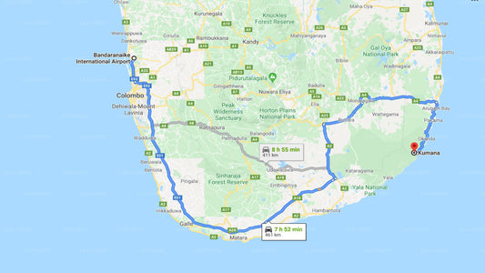 Privater Transfer vom Flughafen Colombo (CMB) nach Kumana City
