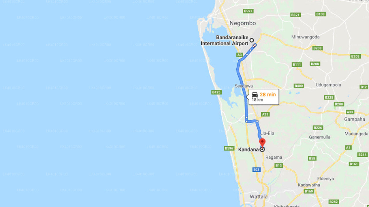 Privater Transfer vom Flughafen Colombo (CMB) nach Kandana City