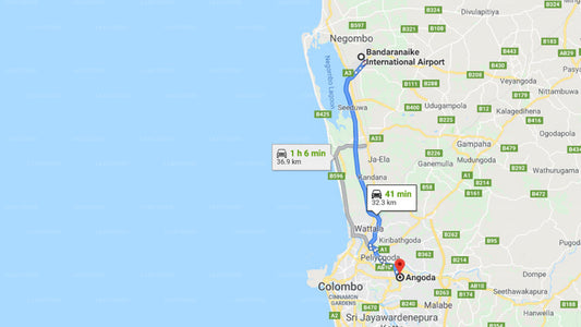 Privater Transfer vom Flughafen Colombo (CMB) nach Angoda City