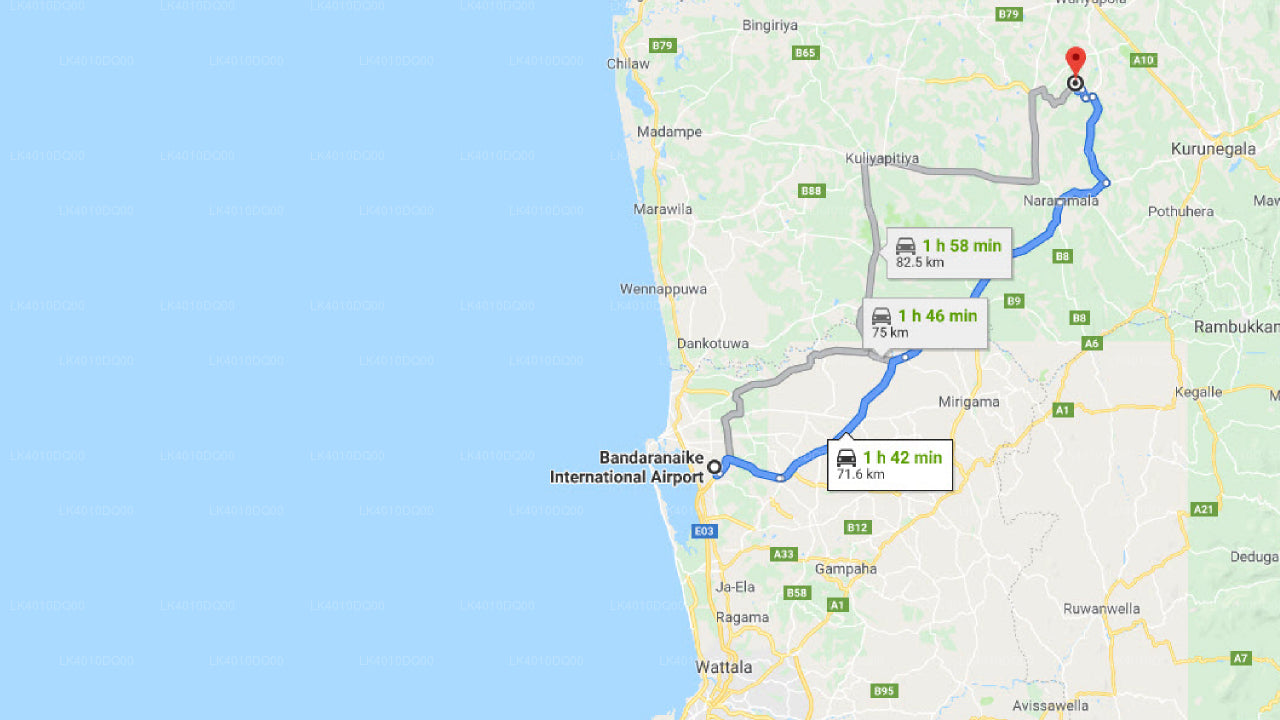 Privater Transfer vom Flughafen Colombo (CMB) nach Panadaragama City