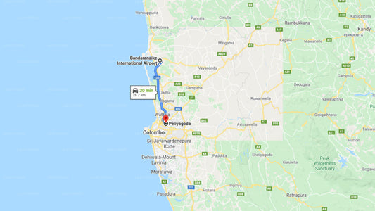 Privater Transfer vom Flughafen Colombo (CMB) nach Pasyala City