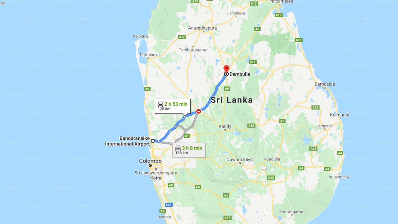 Privater Transfer vom Flughafen Colombo (CMB) nach Dalupotha City
