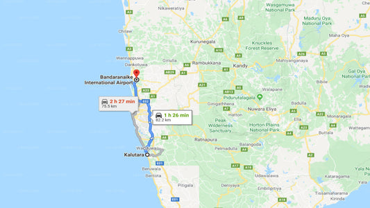 Privater Transfer von der Stadt Kalutara zum Flughafen Colombo (CMB).