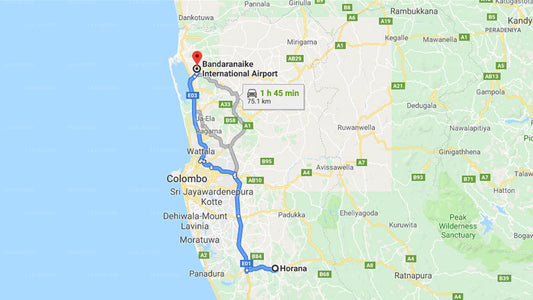 Privater Transfer von Horana City zum Flughafen Colombo (CMB).