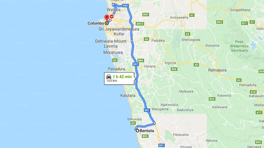 Privater Transfer von Bentota City nach Colombo City