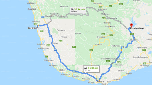 Privater Transfer von Bentota City nach Udawalawe City