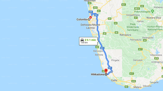 Privater Transfer von Colombo City nach Hikkaduwa City