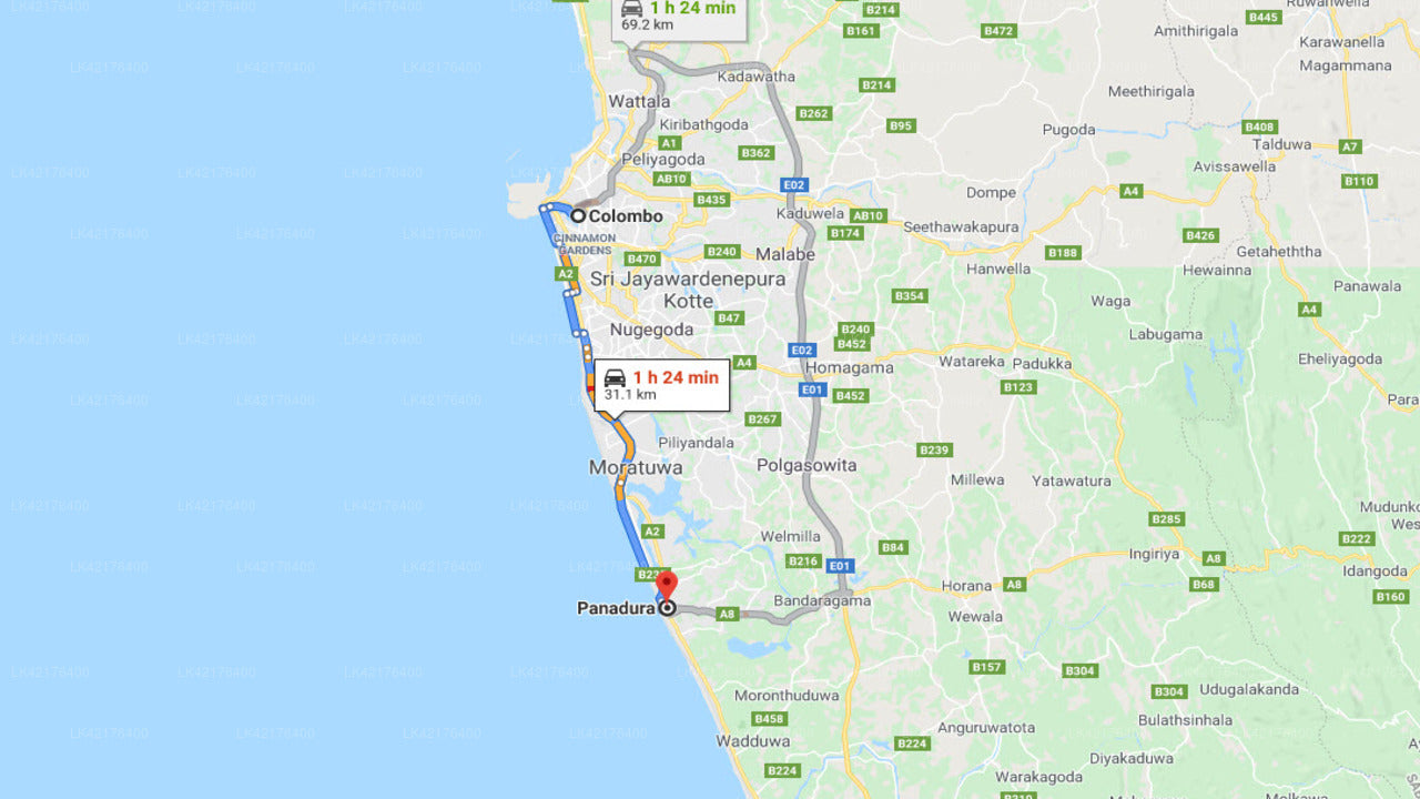 Privater Transfer von Colombo City nach Panadura City