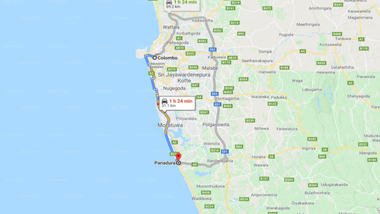 Privater Transfer von Colombo City nach Panadura City