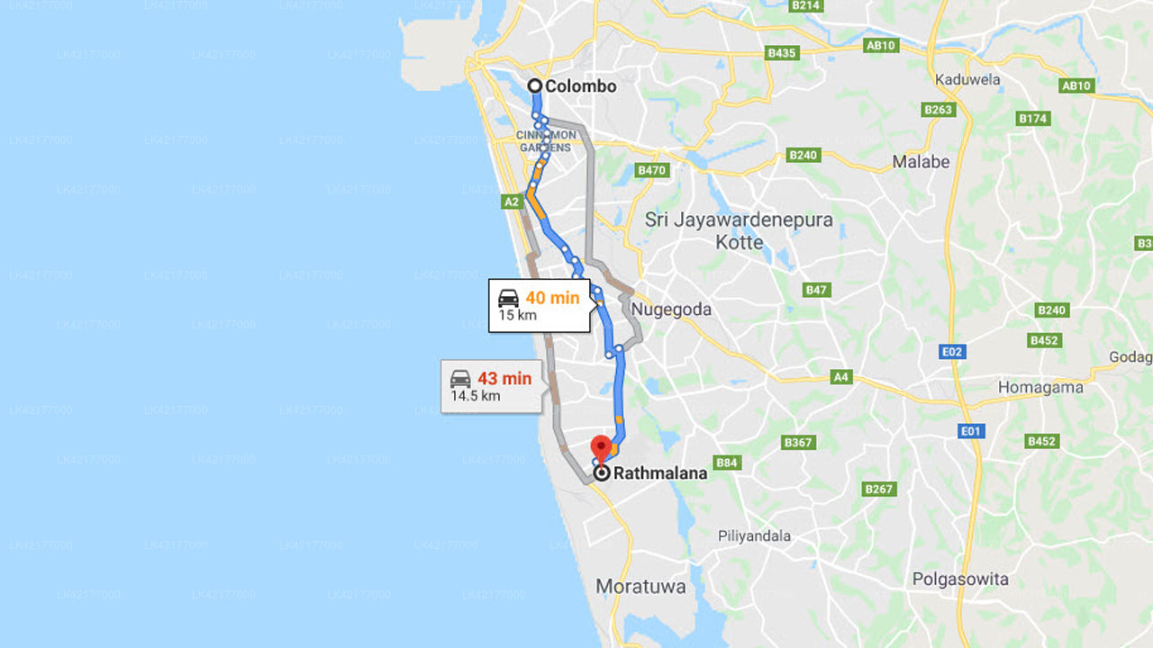 Privater Transfer von Colombo City nach Ratmalana City