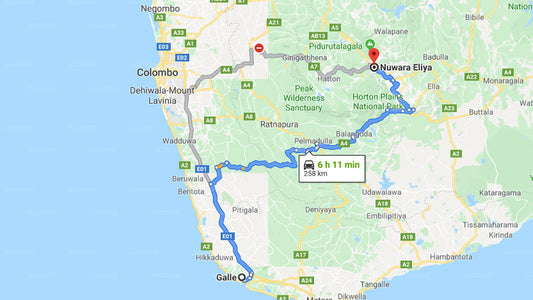 Privater Transfer von Galle City nach Nuwara Eliya City
