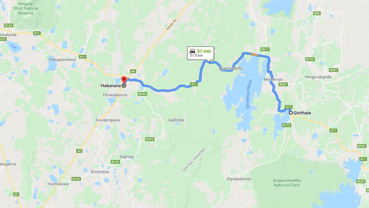 Privater Transfer von Giritale City nach Habarana City