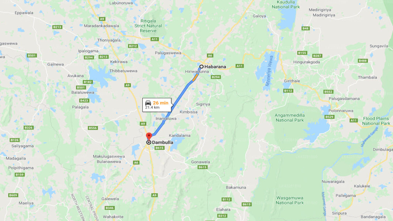 Privater Transfer von Habarana nach Dambulla