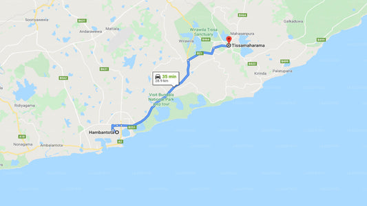Privater Transfer von Hambantota City nach Tissamaharama City