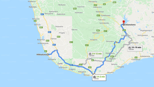 Privater Transfer von Hikkaduwa City nach Udawalawe City