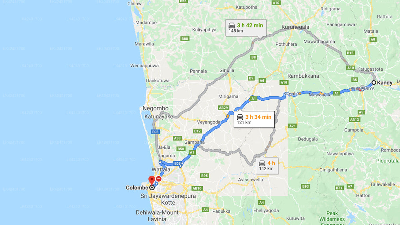Privater Transfer von Kandy nach Colombo