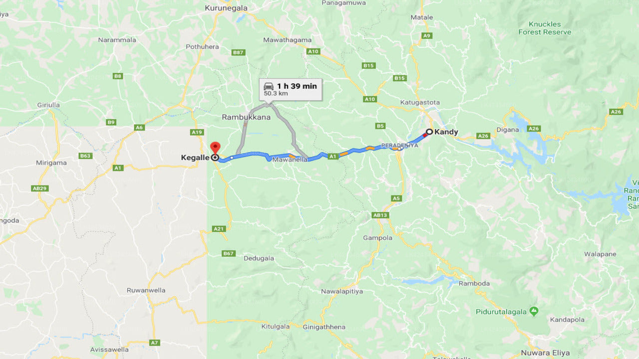 Privater Transfer von Kandy City nach Kegalle City