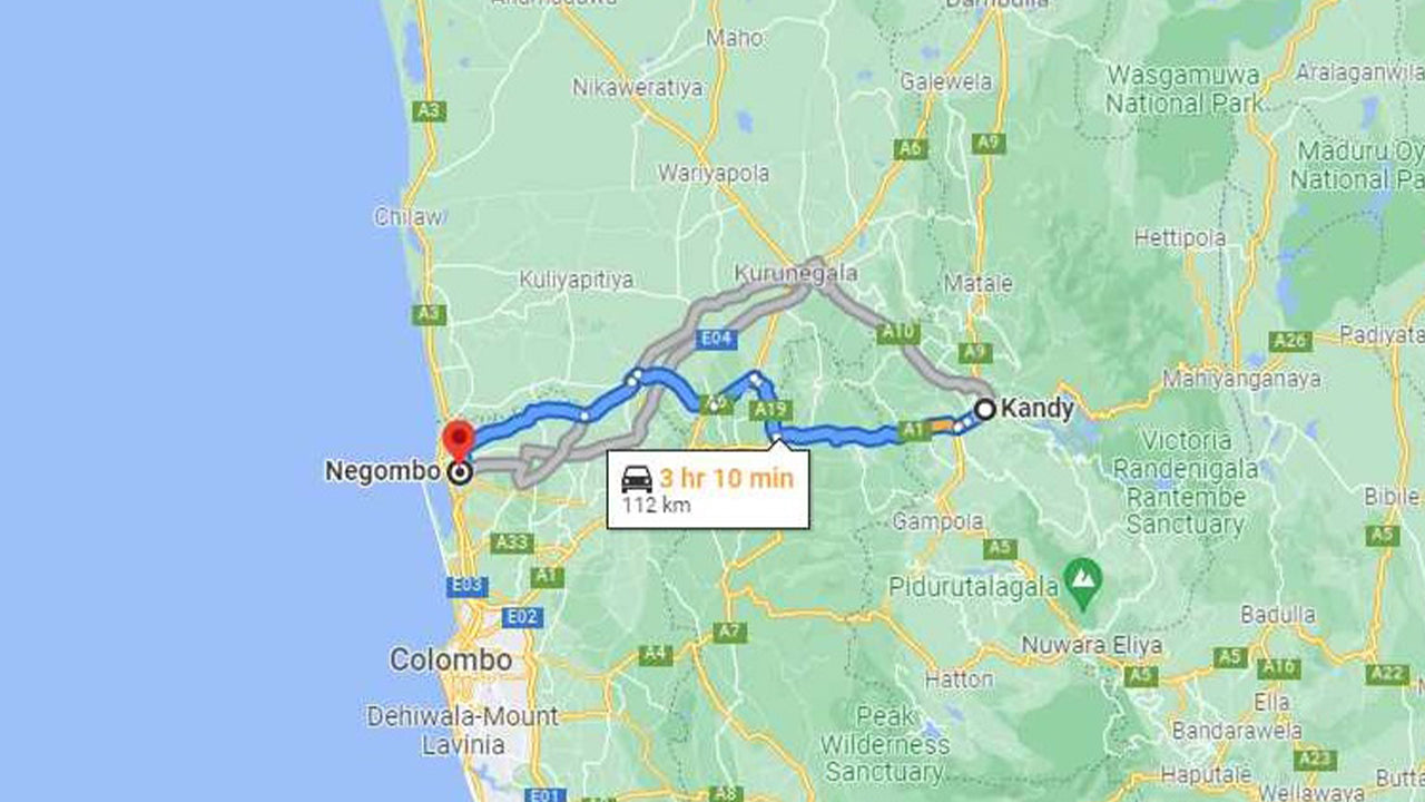Privater Transfer von Negombo City nach Kandy City