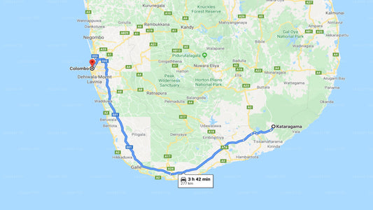 Privater Transfer von Kataragama City nach Colombo City