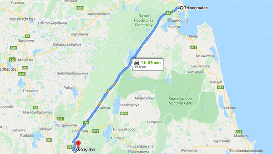 Privater Transfer von Trincomalee City nach Sigiriya City