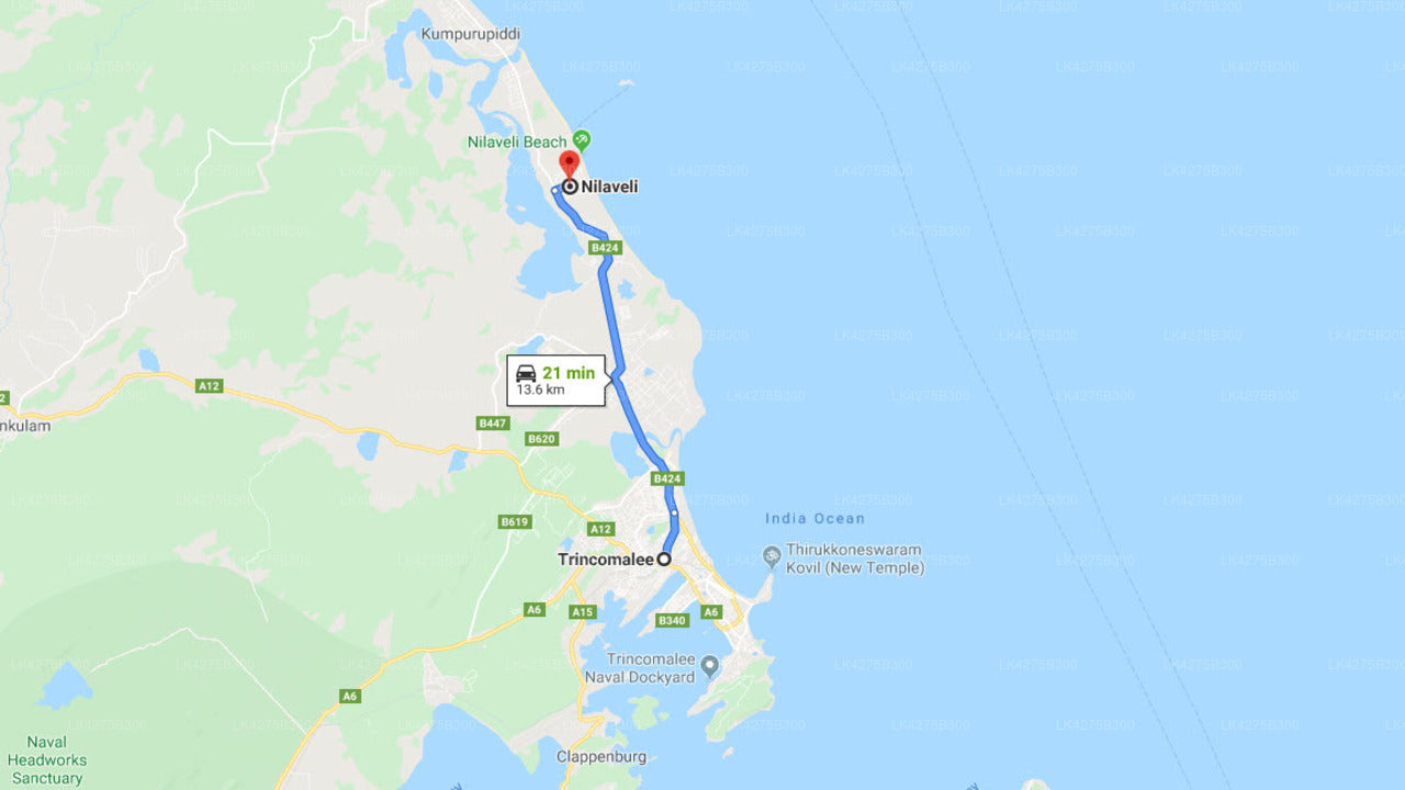 Privater Transfer von Trincomalee City nach Nilaveli City