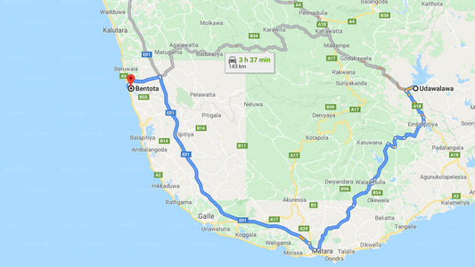Privater Transfer von Udawalawe City nach Bentota City