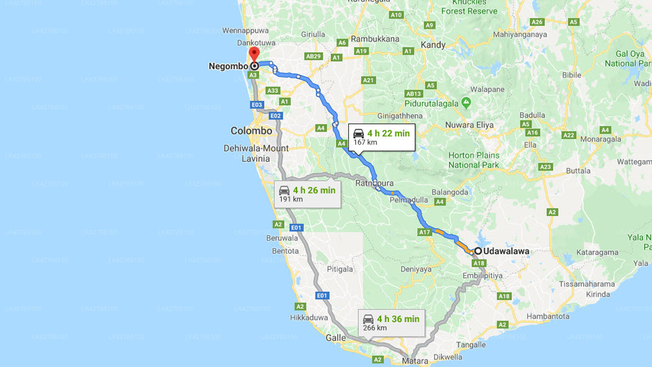 Privater Transfer von Udawalawe City nach Negombo City