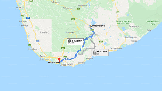 Privater Transfer von Udawalawe City nach Weligama City