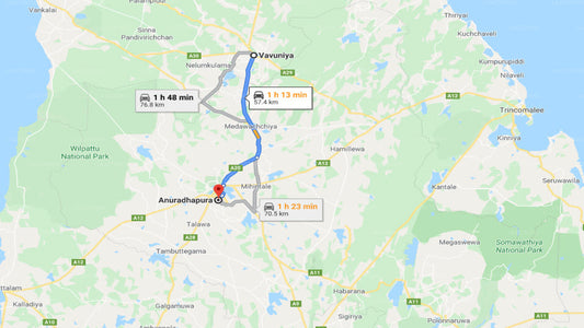 Privater Transfer von Vavuniya City nach Anuradhapura City