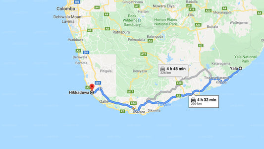 Privater Transfer von Yala City nach Hikkaduwa City