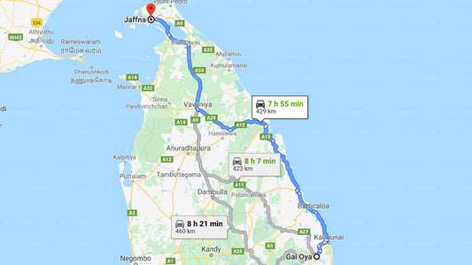 Privater Transfer von Gal Oya City nach Jaffna City