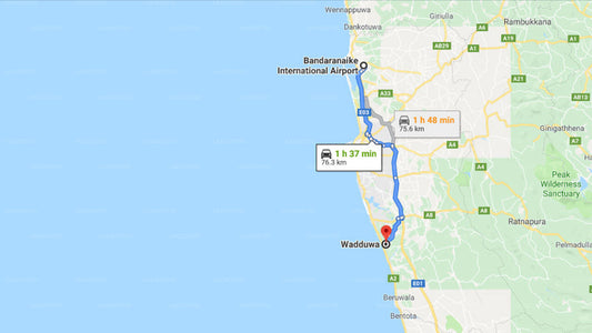 Transfer zwischen dem Flughafen Colombo (CMB) und dem Privilege Ayurveda Beach Resort, Wadduwa