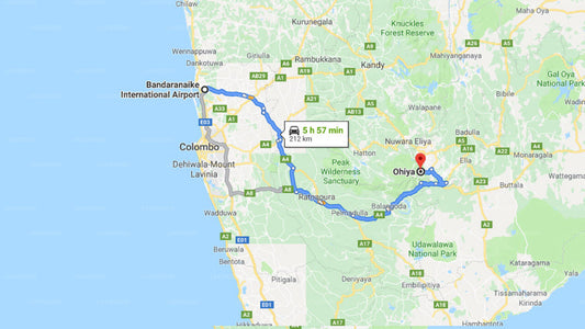 Transfer zwischen dem Flughafen Colombo (CMB) und dem Acacia Inn, Ohiya