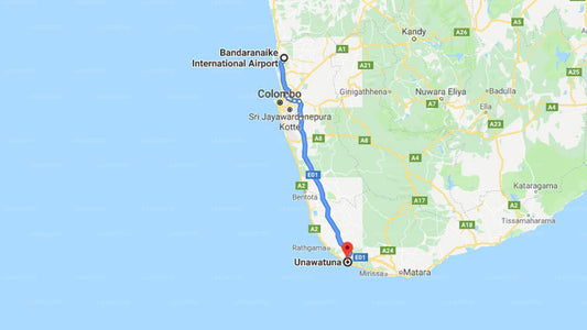 Transfer zwischen dem Flughafen Colombo (CMB) und dem Ranthil Resort, Unawatuna