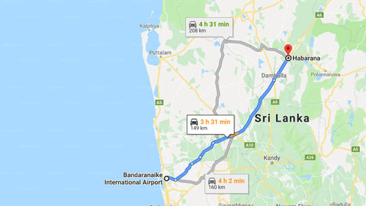 Transfer zwischen dem Flughafen Colombo (CMB) und Joe's Habarana Village, Habarana