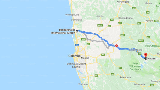 Transfer zwischen dem Flughafen Colombo (CMB) und Ceylon Tea Trails, Hatton