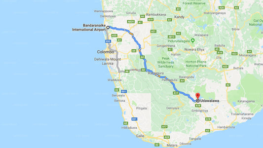 Transfer zwischen dem Flughafen Colombo (CMB) und dem Elephant Rest Hotel, Udawalawe