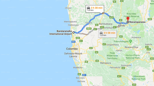 Privater Transfer vom Flughafen Colombo (CMB) zum Santani Wellness Resort &amp; Spa, Kandy