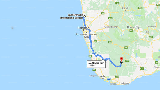 Transfer zwischen dem Flughafen Colombo (CMB) und der Rainforest Ecolodge – Sinharaja, Deniyaya