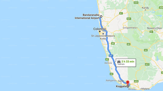 Transfer zwischen dem Flughafen Colombo (CMB) und Tri, Koggala