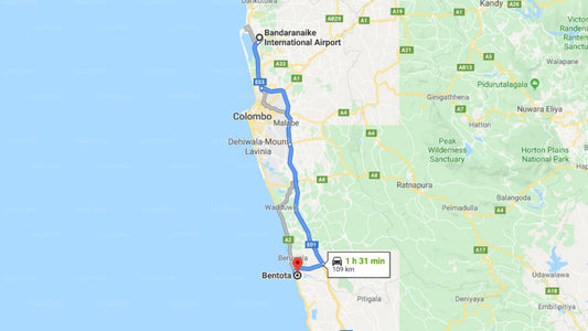 Transfer zwischen dem Flughafen Colombo (CMB) und der Vila 80, Bentota
