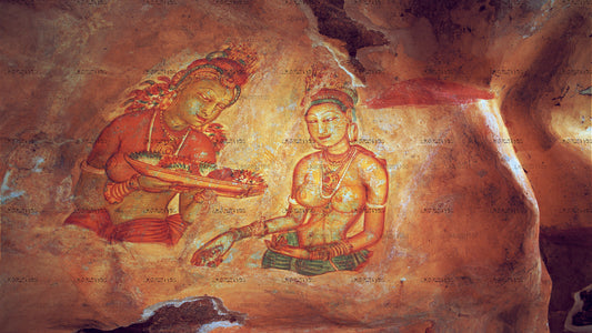 Sigiriya-Felsen und Dambulla-Höhle von Sigiriya aus