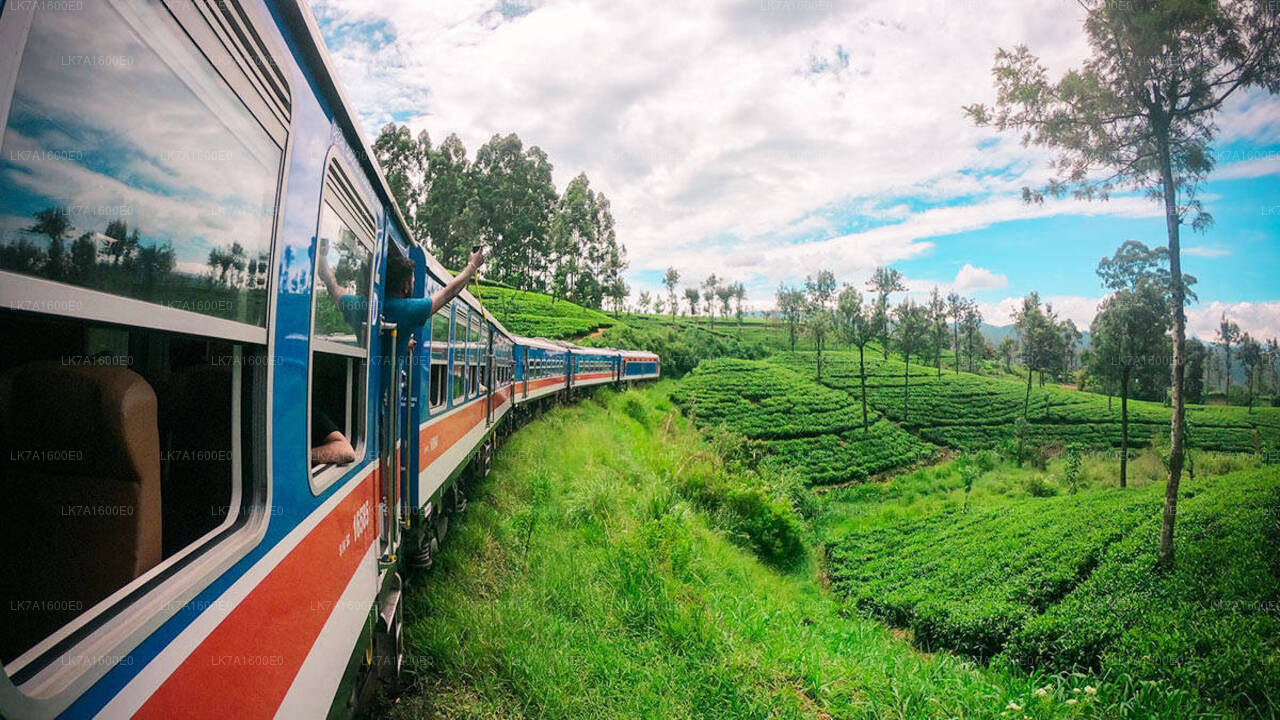 Weiterfahrt mit dem Zug von Colombo nach Badulla (Zug Nr. 1001 „Denuwara Menike“)