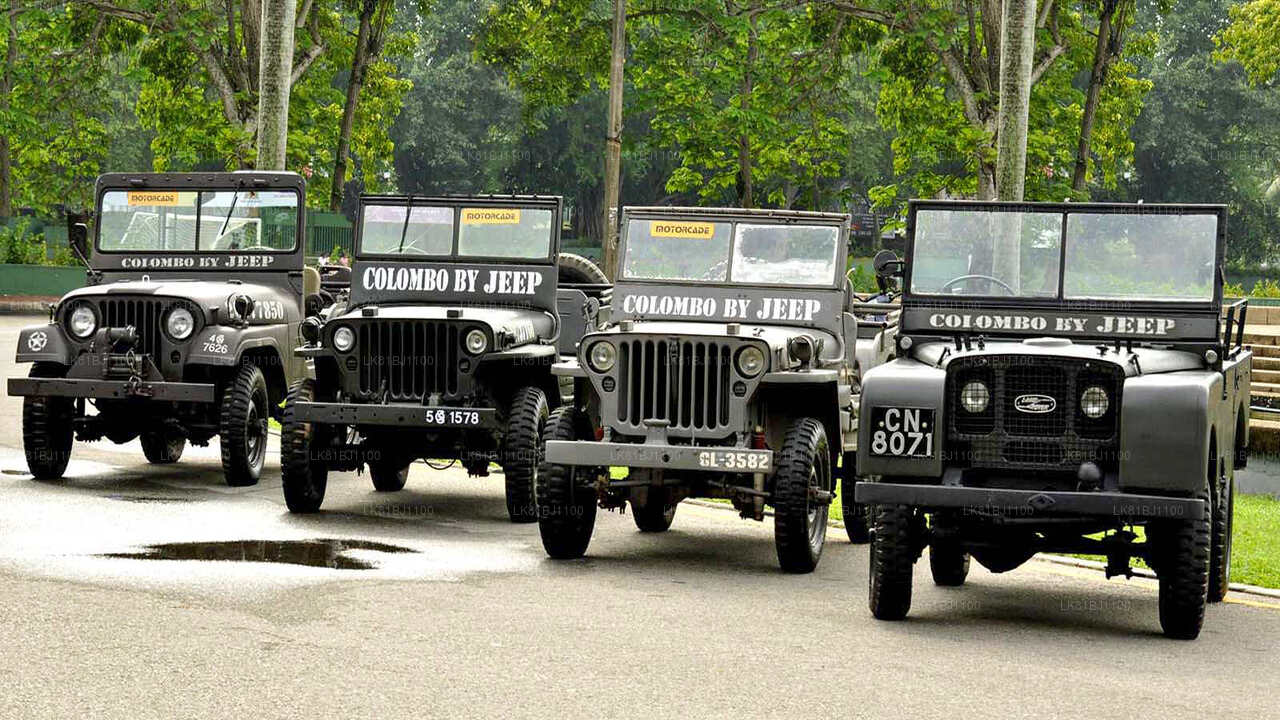 Stadtrundfahrt durch Colombo im Vietnamkriegs-Jeep vom Seehafen Colombo