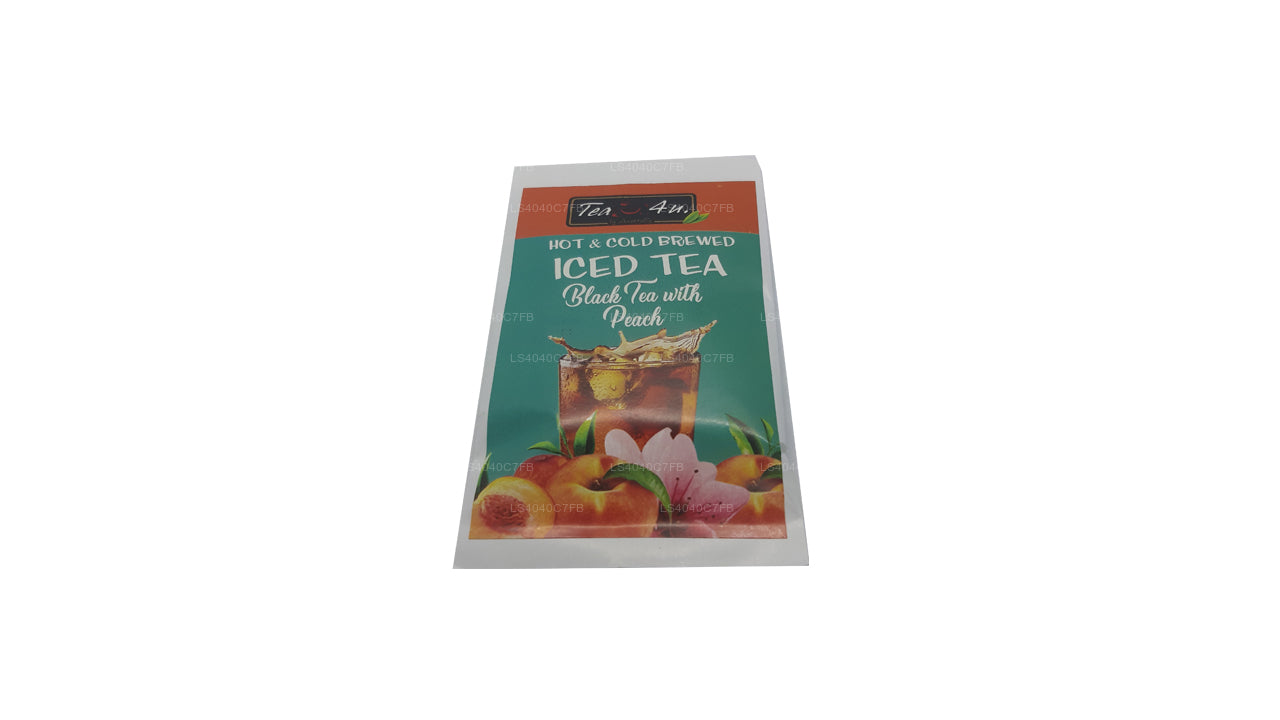 Tea4U Eistee Schwarztee mit Pfirsich 10 Teebeutel (120g)