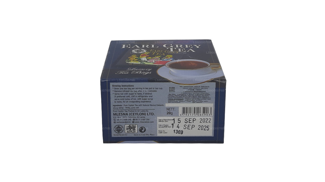 Mlesna Earl Grey Tee (20 g), 10 luxuriöse Teebeutel