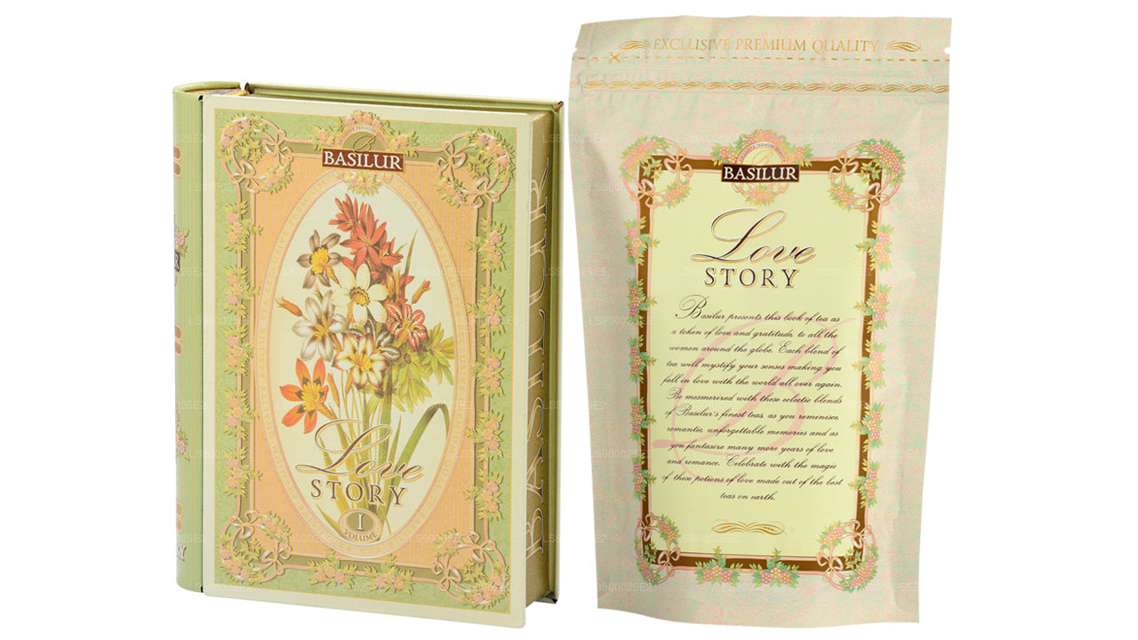 Basilur Teebuch „Love Story - Band I“ (100 g) Caddy