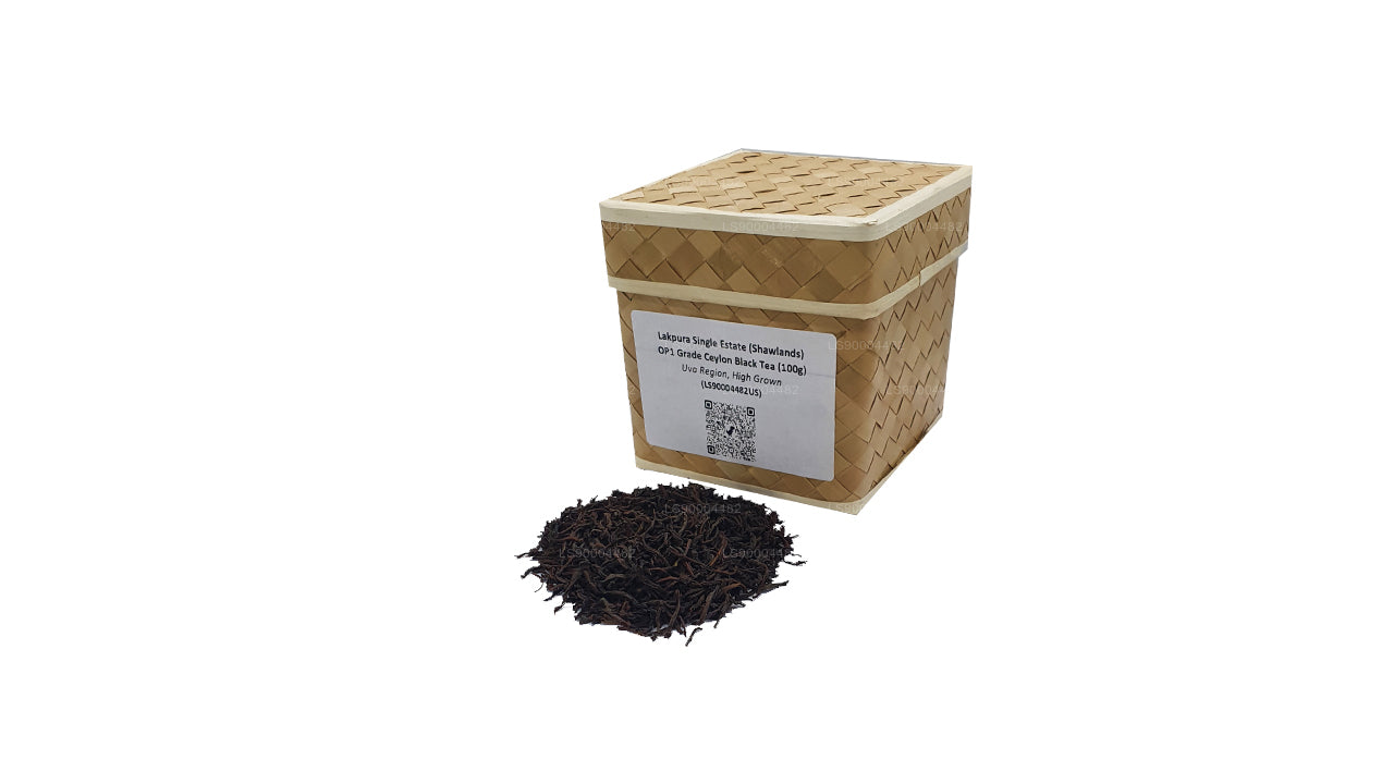 Lakpura Single Estate (Shawlands) OP1 Grade Ceylon Schwarztee (100 g)