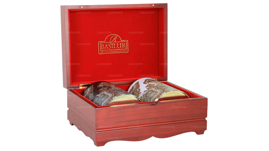 Basilur Holzpräsenter 2 in 1 „Oriental Collection Holzpräsenter“ (200 g), Karton